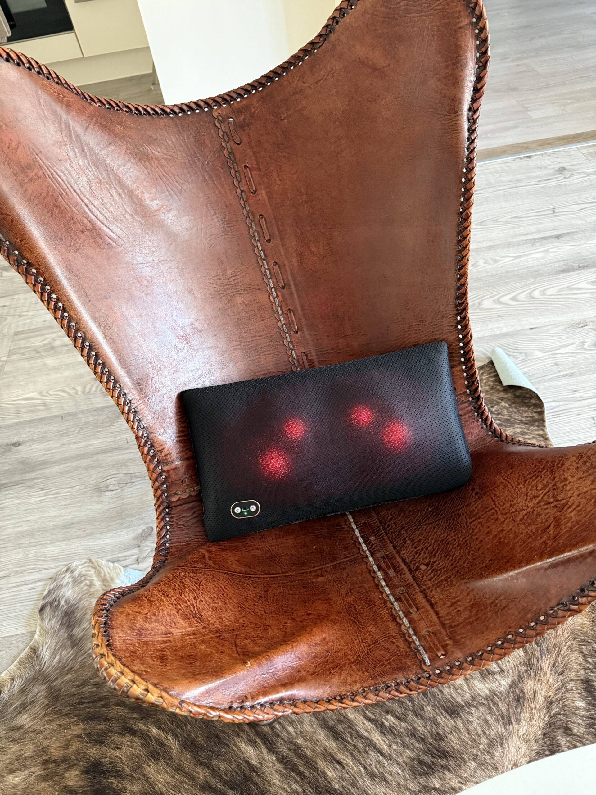 Massagekudde med värme - helt trådlös