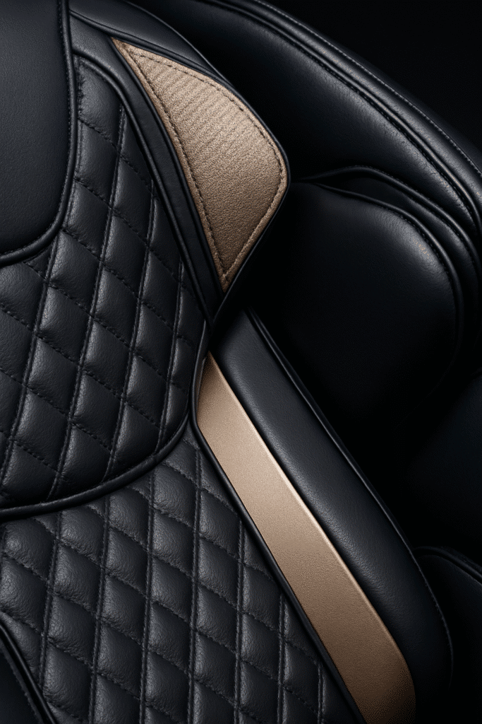 detaljbild av ny massagestol